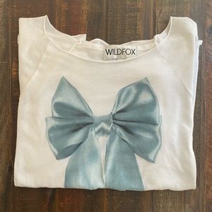WILDFOX Long Sleeve Bow Shirt